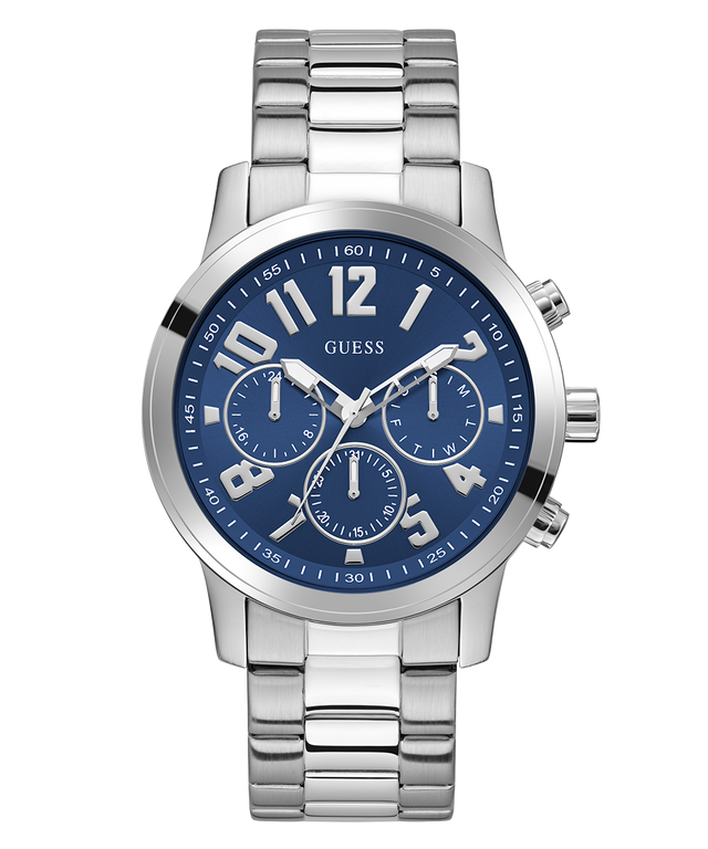 GUESS Mens Silver Tone Analog Watch