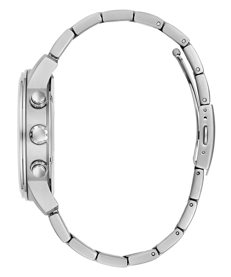 GUESS Mens Silver Tone Analog Watch