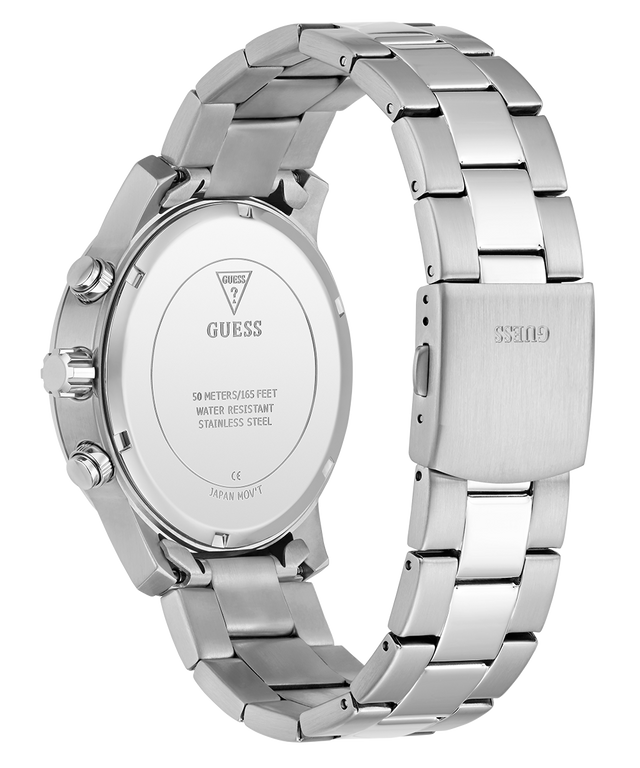 GUESS Mens Silver Tone Analog Watch