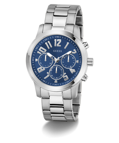 GUESS Mens Silver Tone Analog Watch