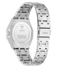 Silver Guess GUESS Ladies Silver Tone Multi-function Watch with metal band on a white background