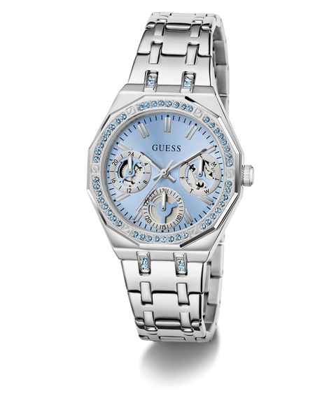 GUESS Ladies Silver Tone Multi-function Watch with Swarovski  display picture 3