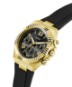 GUESS Mens Equity Black Gold Tone Multi-function Watch lifestyle