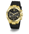 GUESS Mens Equity Black Gold Tone Multi-function Watch angle