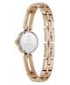 GUESS Ladies Rose Gold Tone Analog Watch caseback