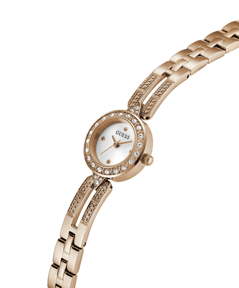 GUESS Ladies Rose Gold Tone Analog Watch lifestyle