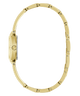 Gold watch case on a white background