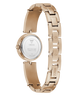 GUESS Ladies Rose Gold Tone Analog Watch with visible brand logo on a clear background