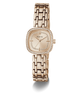 Rose gold watch with diamond-studded bezel on a white background GW1018L4