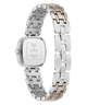 Two-tone silver and rose gold watch with visible brand logo on a white background