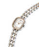 Two-tone watch with a gold and silver bracelet on a white background lifestyle