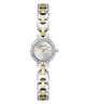 Two-tone Guess watch with silver and gold band on a white background GW1019L3
