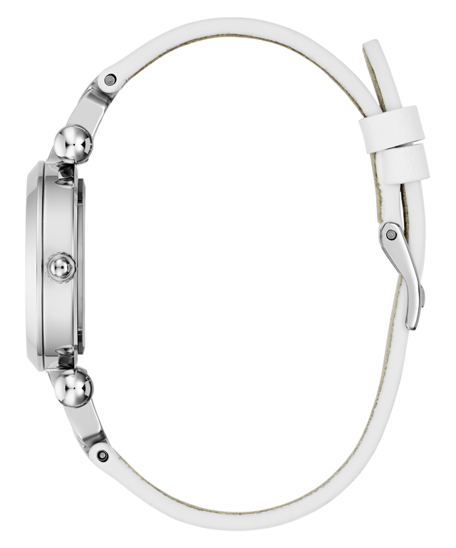 White watch strap on a clear background