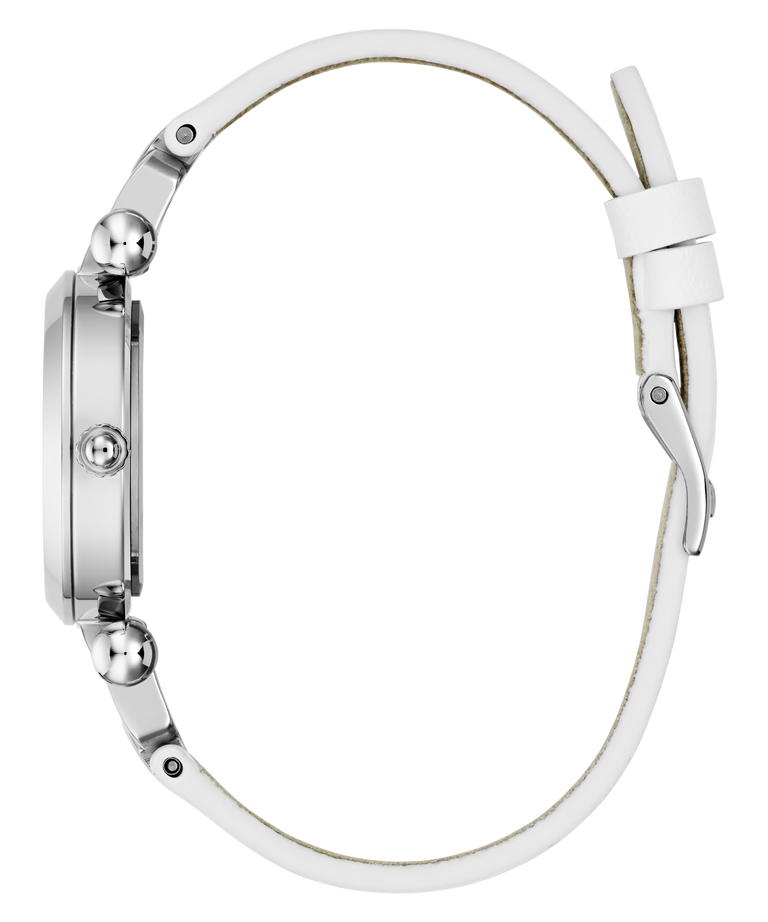 White watch strap on a clear background