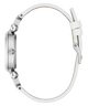White watch strap on a clear background