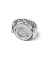 GUESS Ladies Large Anna Silver Tone Analog Watch Ring