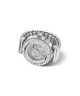 GUESS Ladies Small Anna Silver Tone Analog Watch Ring