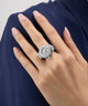 GUESS Ladies Small Anna Silver Tone Analog Watch Ring