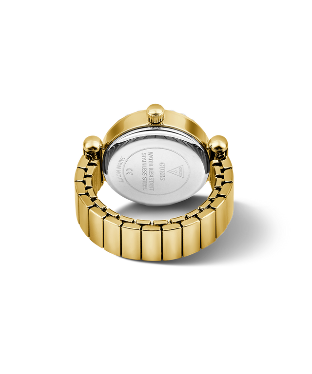 GUESS Ladies Small Anna Gold Tone Analog Watch Ring