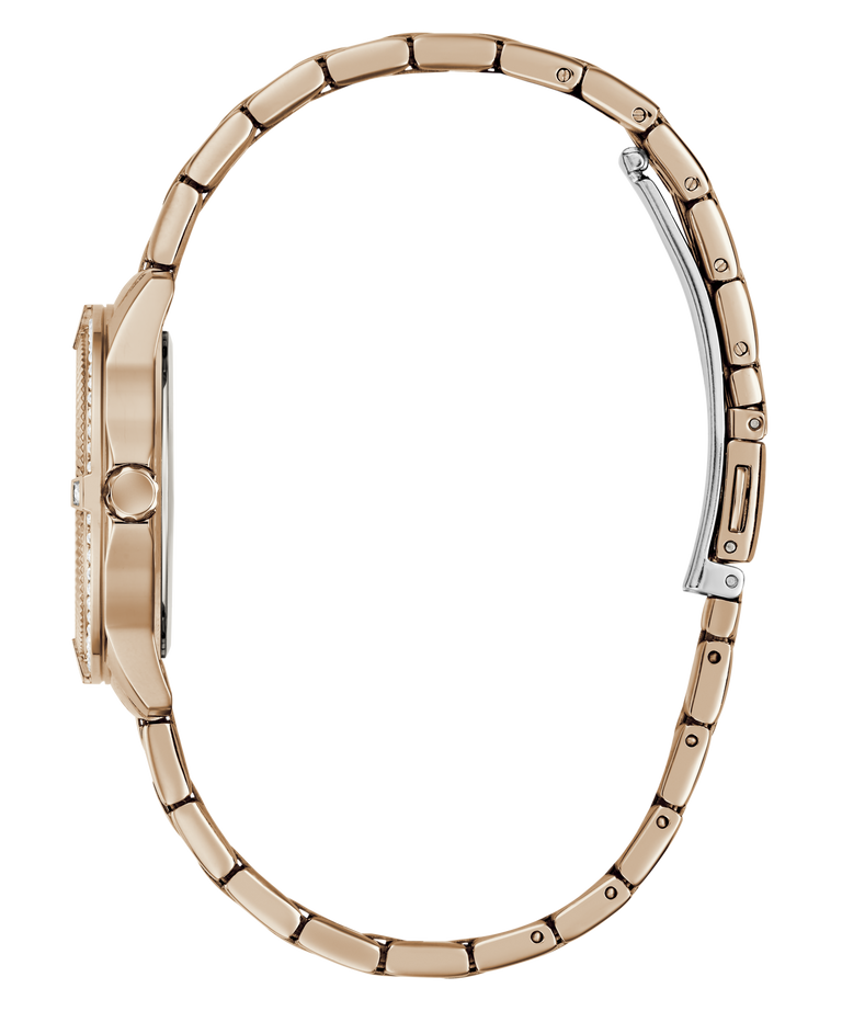 GUESS Ladies Colette Rose Gold Tone Analog Watch side view
