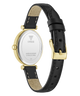 Black and gold watch with visible brand logo on a white background