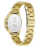 Gold GUESS Ladies Birdie Gold Tone Analog Watch with visible brand logo on a white background
