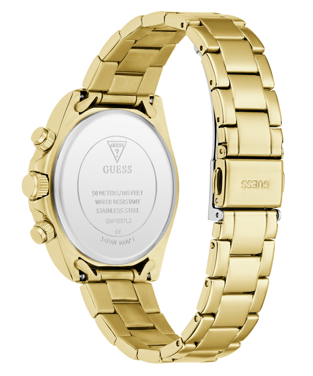 GUESS Ladies Victoria Gold Tone Multi-Function Watch