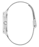 Silver GUESS Ladies Silver Tone Analog Watch on a white background