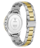 Two-tone silver and gold watch with visible brand logo on a white background
