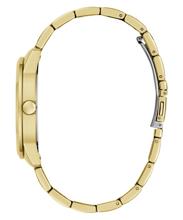 Gold watch band on a transparent background