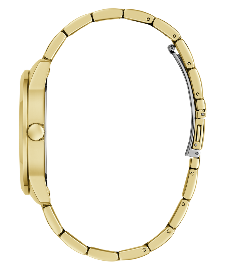 Gold watch band on a transparent background
