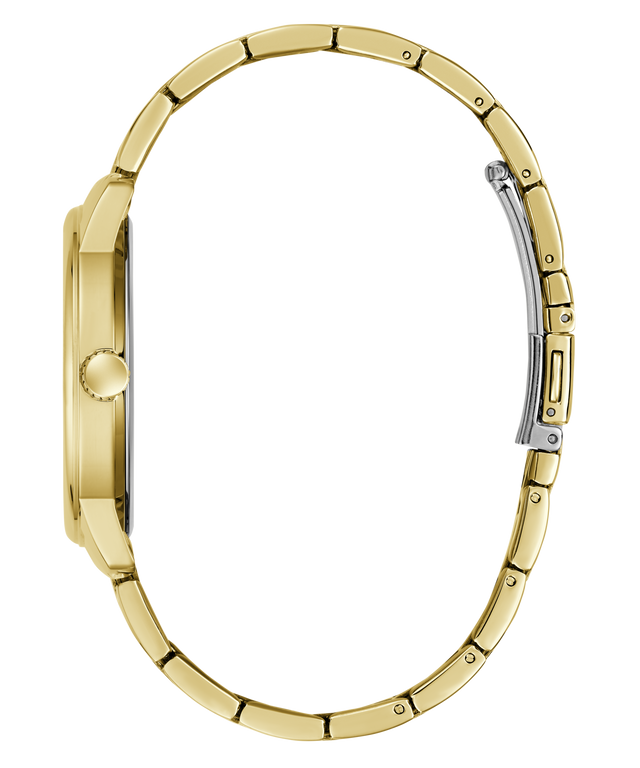 Gold watch strap on a transparent background