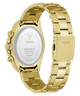 Gold GUESS Mens Gold Tone Analog Watch with visible brand logo on a white background