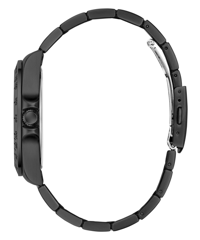 Close-up of a black band on a white background