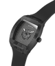 Black watch with a textured face and visible brand logo on a white background lifestyle