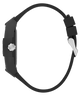 Black watch with a silver accent on a transparent background
