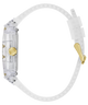 Clear watch with gold accents on a transparent background