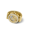 GUESS Ladies Large Anna Gold Tone Analog Watch Ring