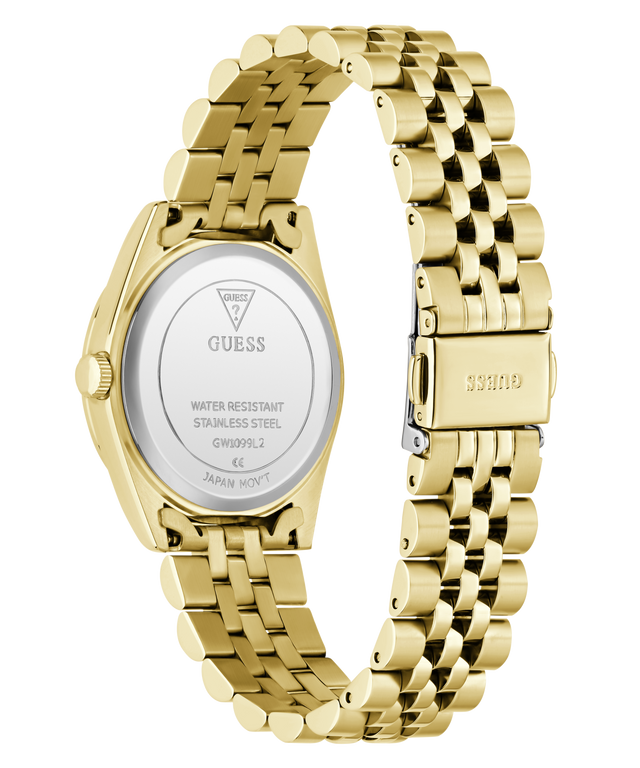 GUESS Ladies Jada Gold Tone Analog Watch caseback