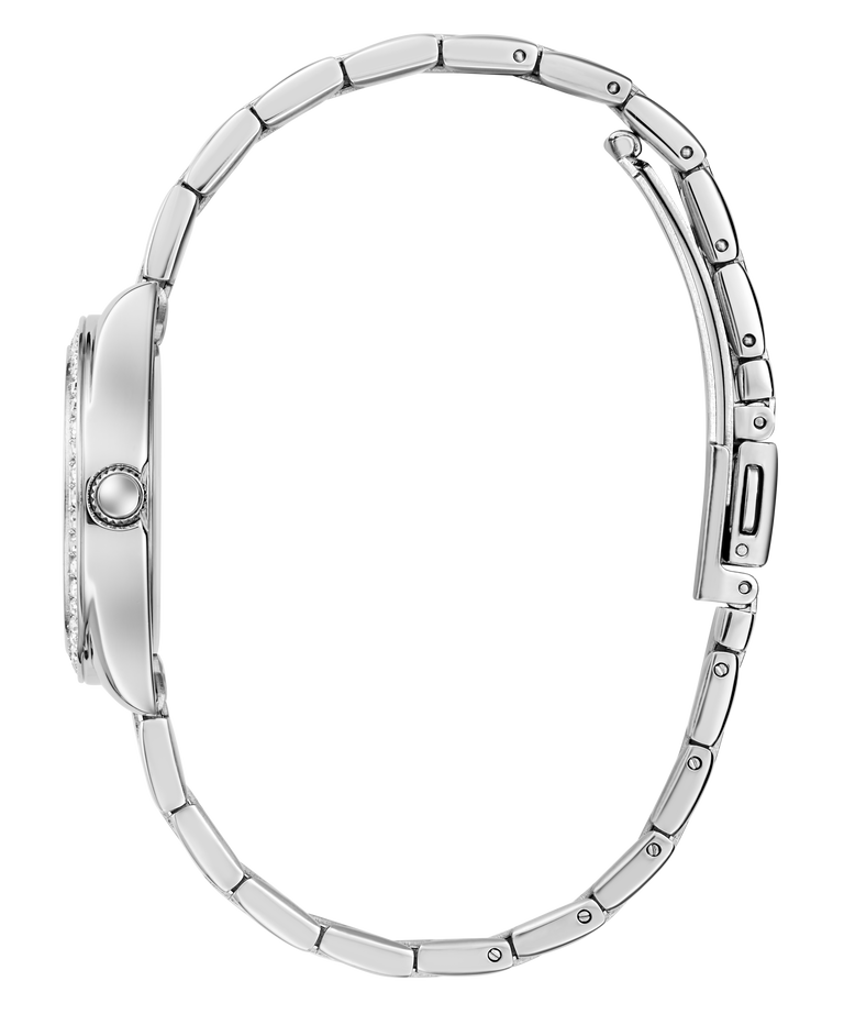 GUESS Ladies Mini Luna Silver Tone Analog Watch side