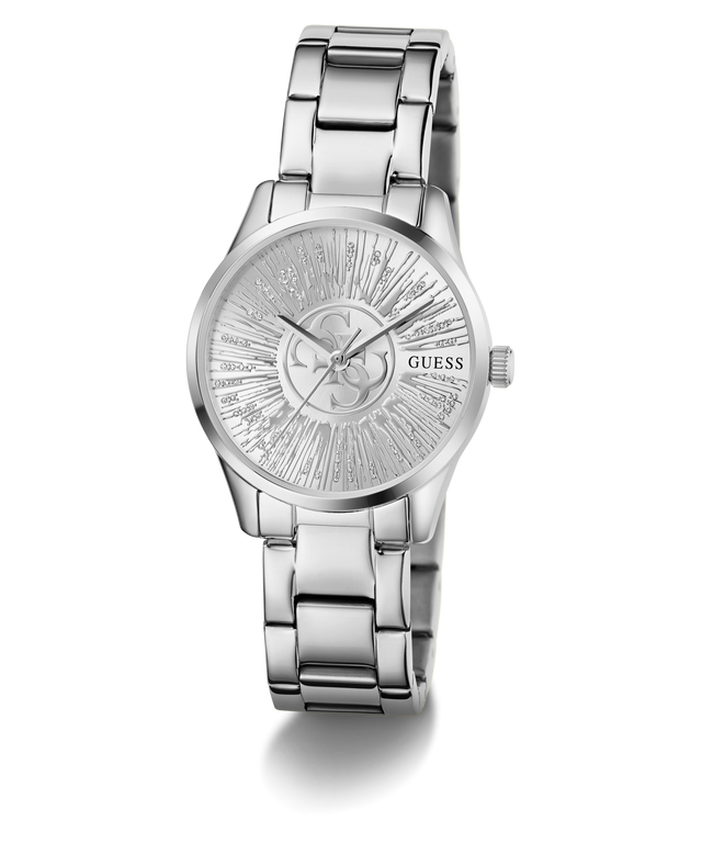 GUESS Ladies Silver Tone Analog Watch angle