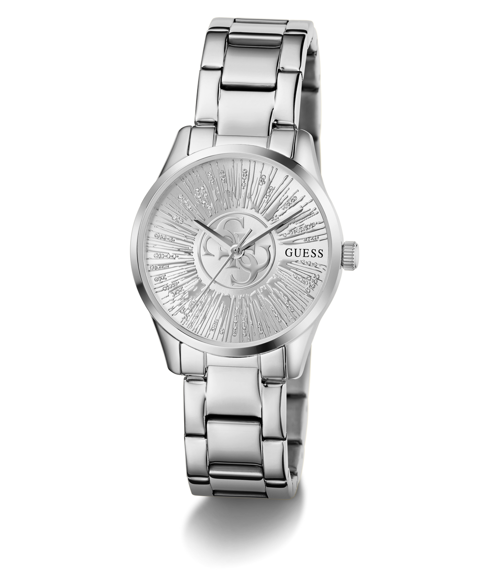GUESS Ladies Silver Tone Analog Watch angle