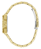 Gold-tone watch band with a matching case, shown from the side on a plain white background.