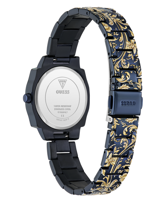 GUESS Ladies Blue Analog Watch caseback