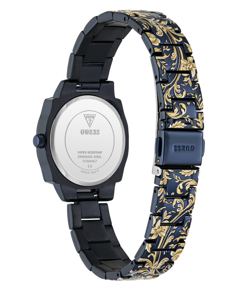 GUESS Ladies Blue Analog Watch caseback