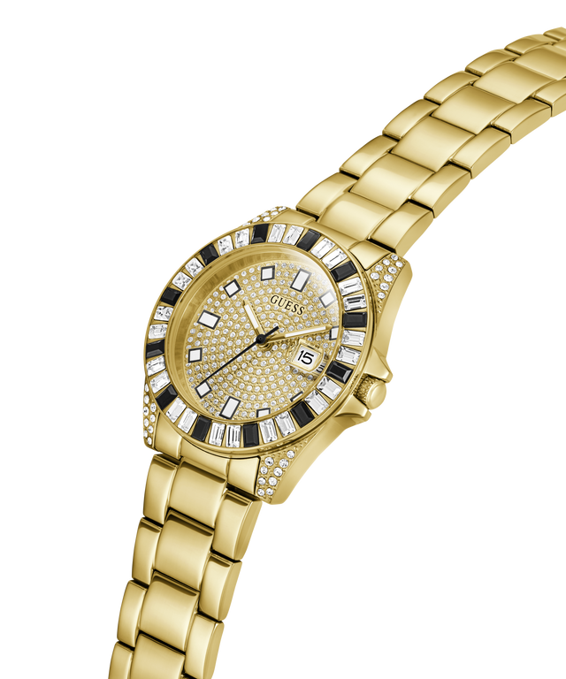 GUESS Ladies Gold Tone Date Watch lifestyle