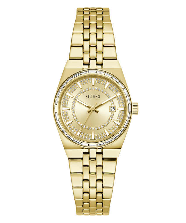 GUESS Ladies Gold Tone Date Watch