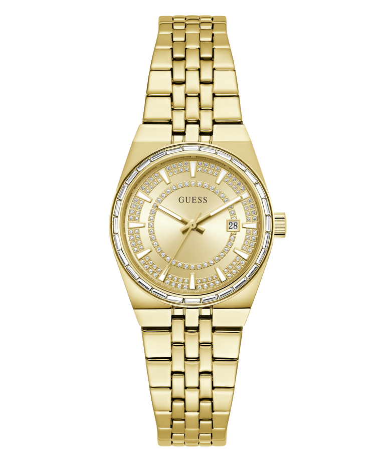 GUESS Ladies Gold Tone Date Watch