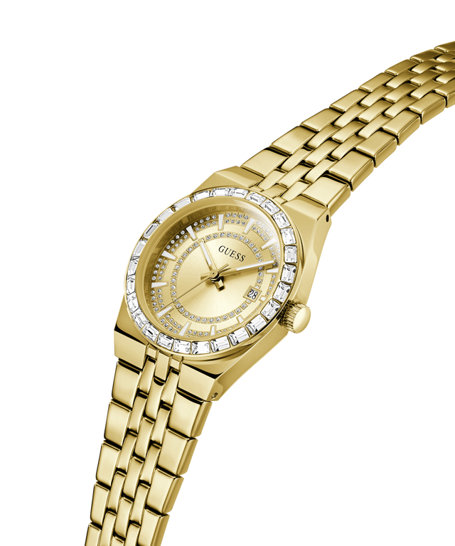 GUESS Ladies Gold Tone Date Watch lifestyle
