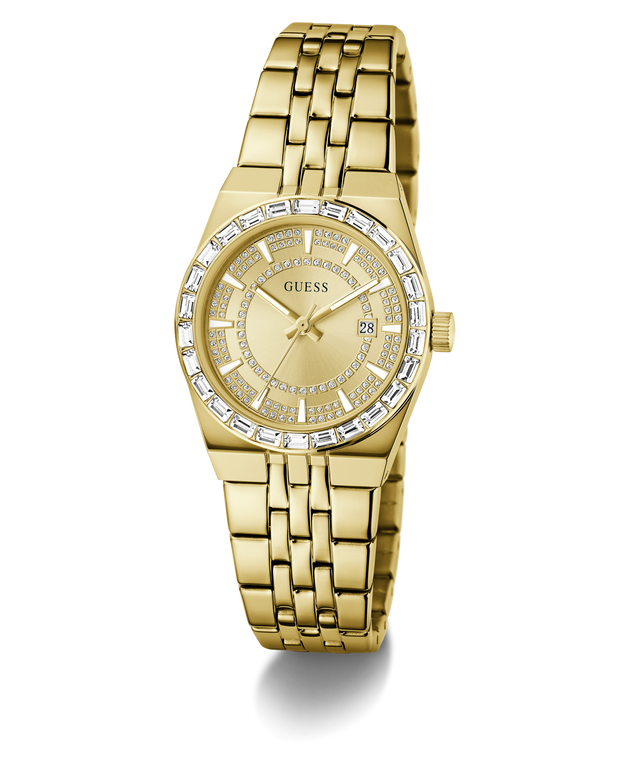 GUESS Ladies Gold Tone Date Watch angle
